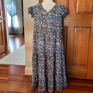 Floral Blue Maxi Dress